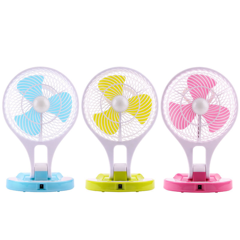 Quạt tích điện mini Fan kèm đèn LED siêu sáng