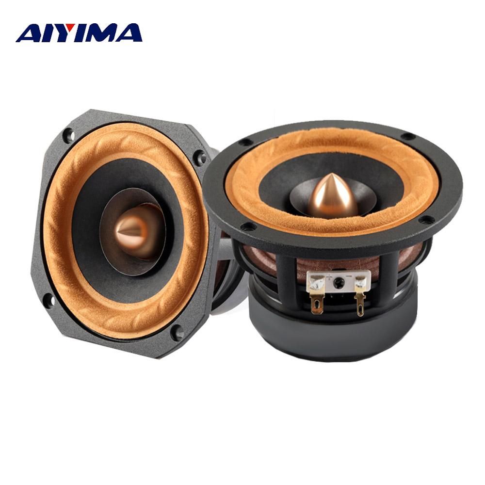 AIYIMA 1 Cái 4Inch Âm Thanh Di Động Loa Toàn Dải 4/8 Ohm 30W Cột Altavoz DIY Loa Altavoces Parlantes Cho Rạp Hát Tại Nhà Color: Square 8 Ohm Speaker