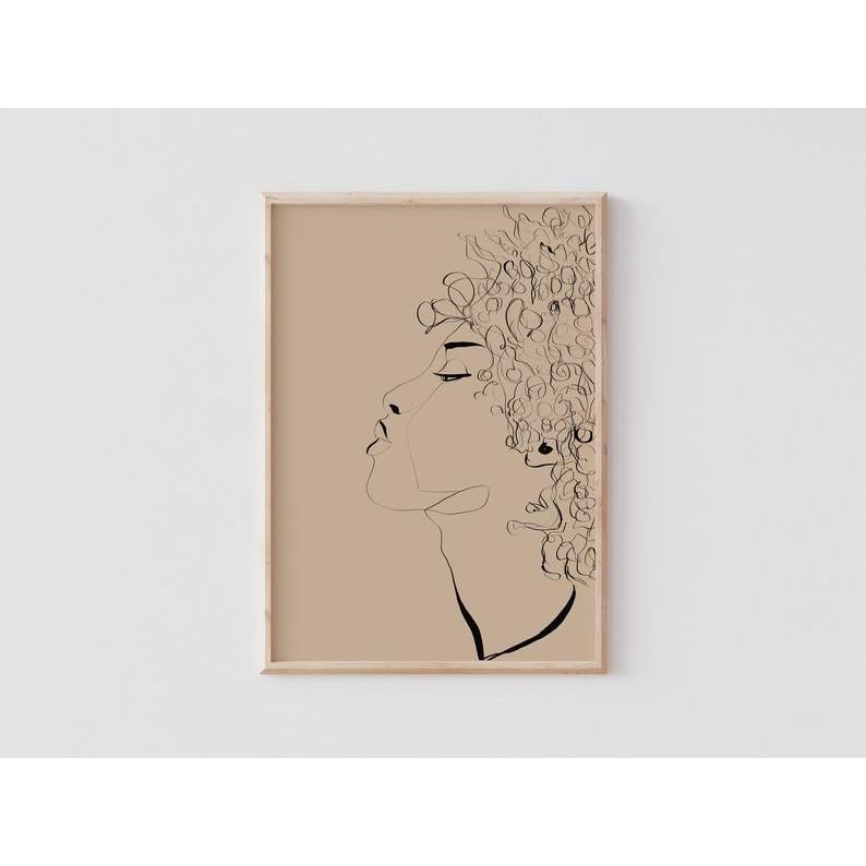 Tranh treo tường | Line art-Female Line Art Print 45 , tranh canvas giá rẻ