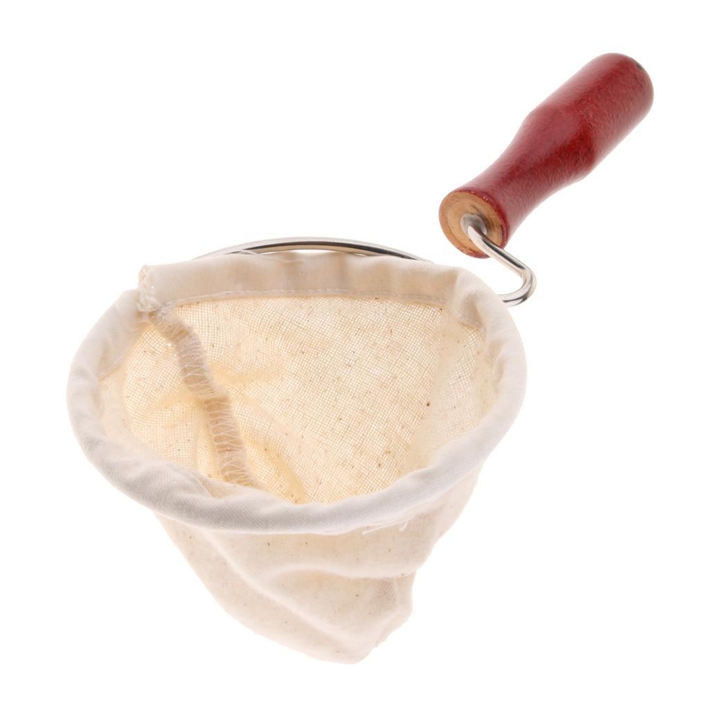 Coffee Filter Bag Flannel Cloth Coffee Tea Strainer with Handle