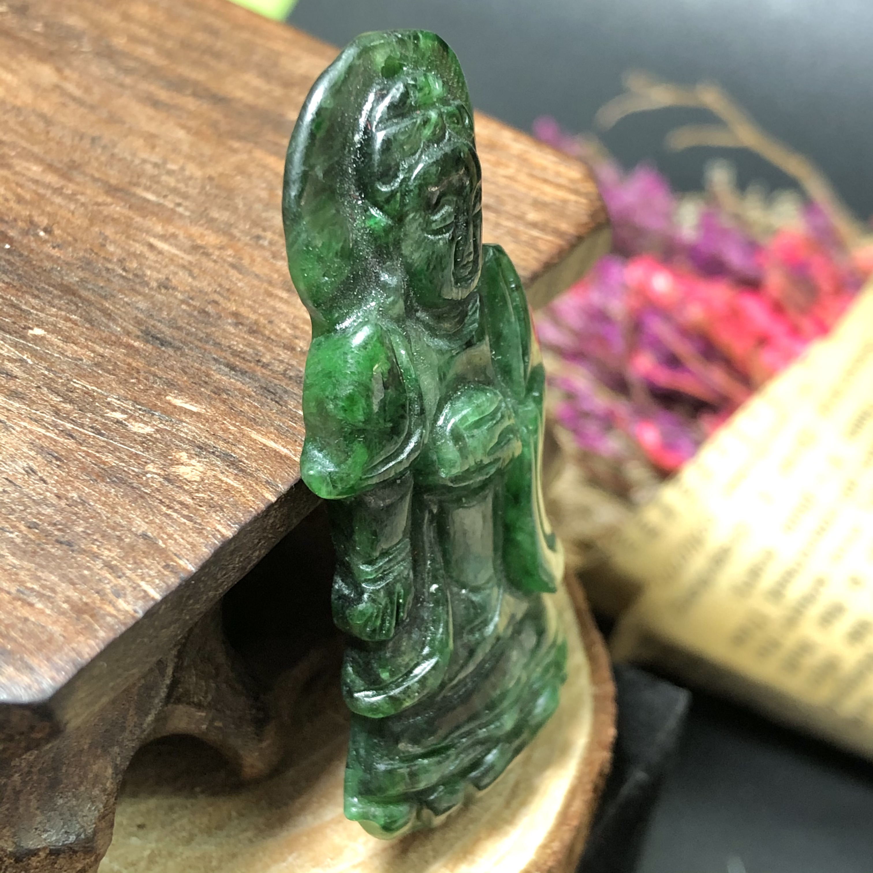 Mặt Phật Bà đứng Cẩm Thạch sơn thủy cao cấp