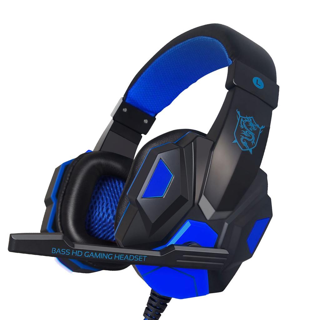 2Pcs Gaming Headset Stereo Computer Game Headphones with microphone LED Game