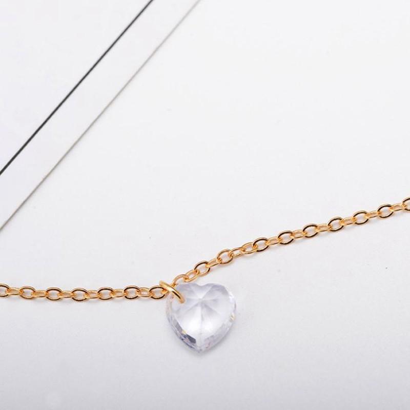 Vòng tay hợp kim đính đá hình trái tim xinh xắn cho nam và nữ