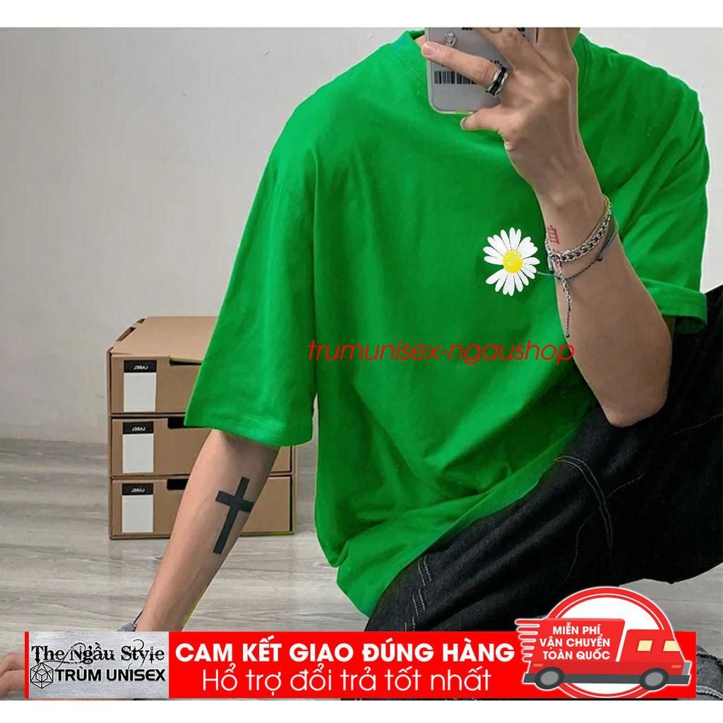 Hình Thật Áo thun Stee nam tay lỡ unisex form rộng overtee Hoa Cúc sét mini nhiều màu chất vải cotton xịn Trumunisex
