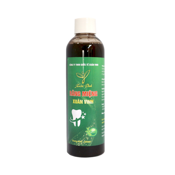 Răng Miệng Xuân Vinh 200ml – Sản phẩm chăm sóc răng miệng – Giảm đau răng, sâu răng, ê buốt răng, chắc răng, nhiệt miệng