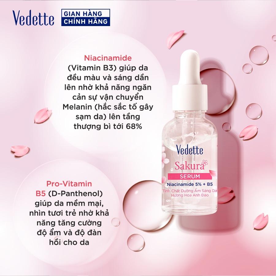 Hàng mới - Tinh chất Dưỡng ẩm Sáng Da Vedette Hương Hoa anh đào 50ml