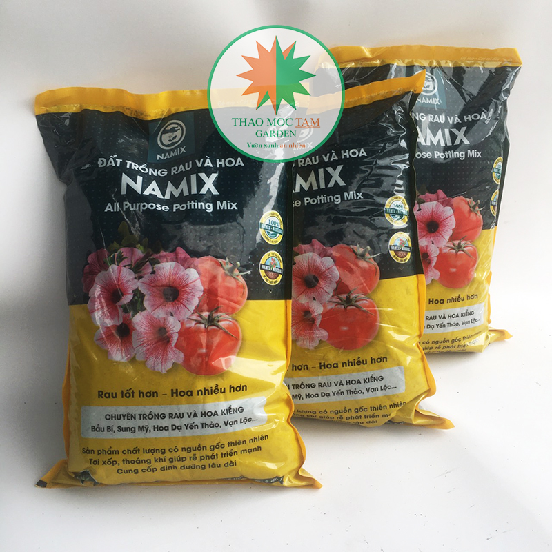 Đất trồng rau và hoa Namix - Đất sạch trồng chậu, trồng nhiều loại rau và cây hoa