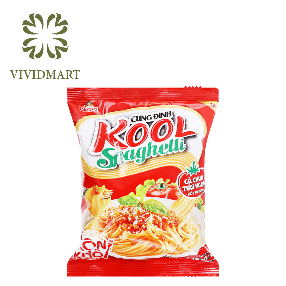 [Thùng - Set 10 gói - Gói lẻ] Mì trộn Cung Đình Kool Spaghetti gói 105g (có gói xốt bò bằm)