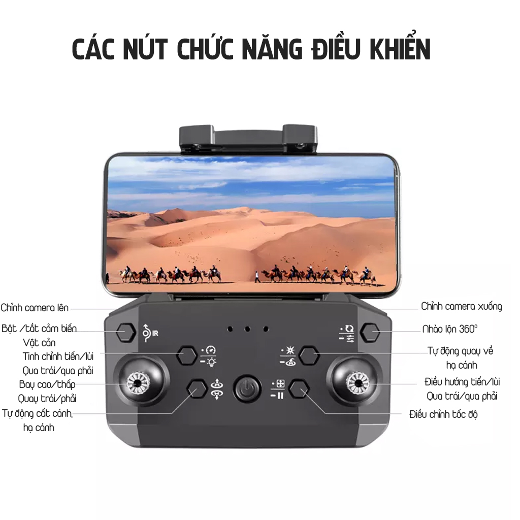 Máy Bay Điều Khiển Từ Xa Vinetteam Flycam K101 Max Camera Kép Quadcopter UAV Với Bản Nâng Cấp 720P/1080P/4K HD FPV GPS WiFi Cảm Biến Chướng Ngại Vật Chất Hơn F11 Pro 4k, Mavic 2 Pro, l900 Pro - Hàng Chính Hãng