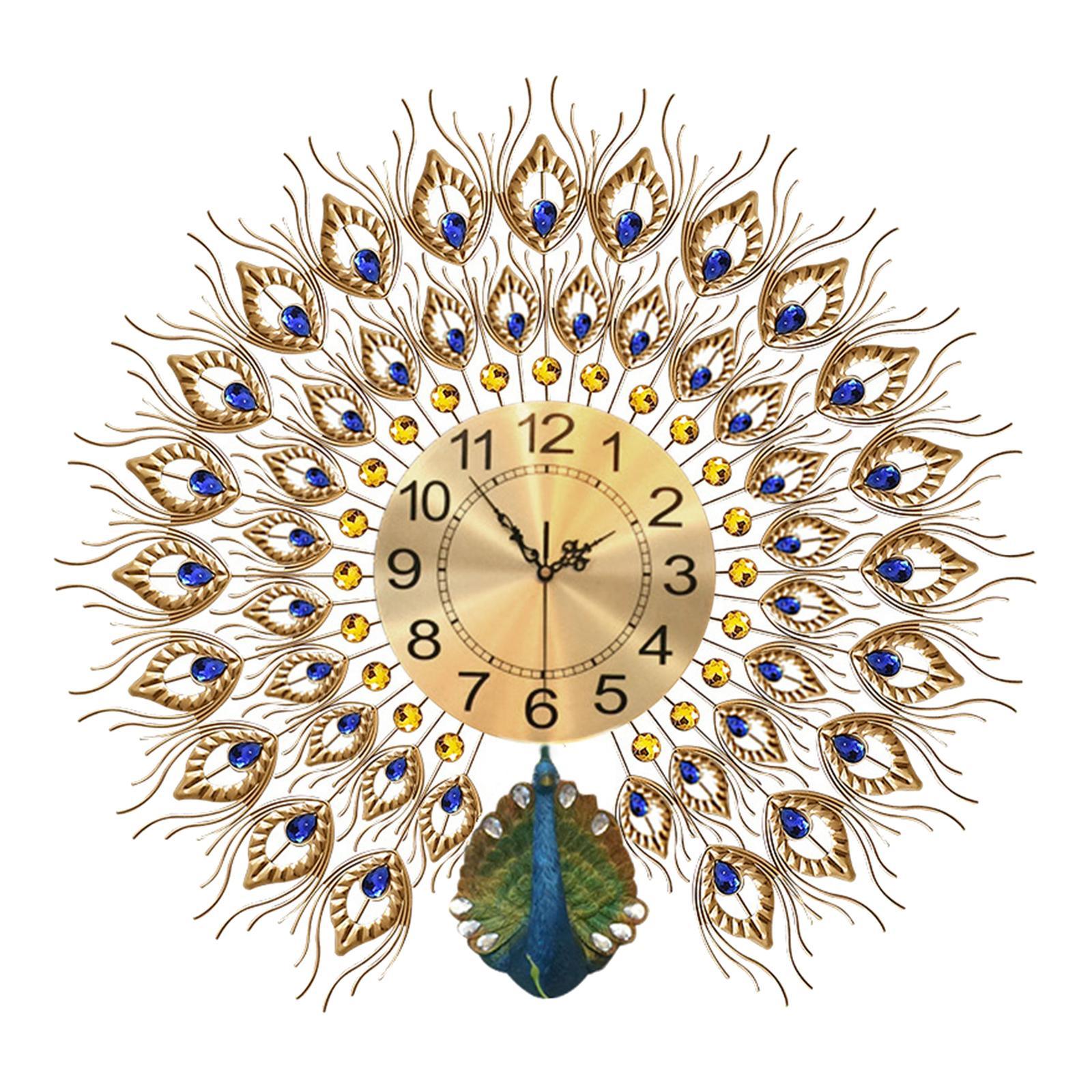 Wall Clock Hanging Clock Modern Metal Watch for Home Decor Indoor Living Room Dining Room