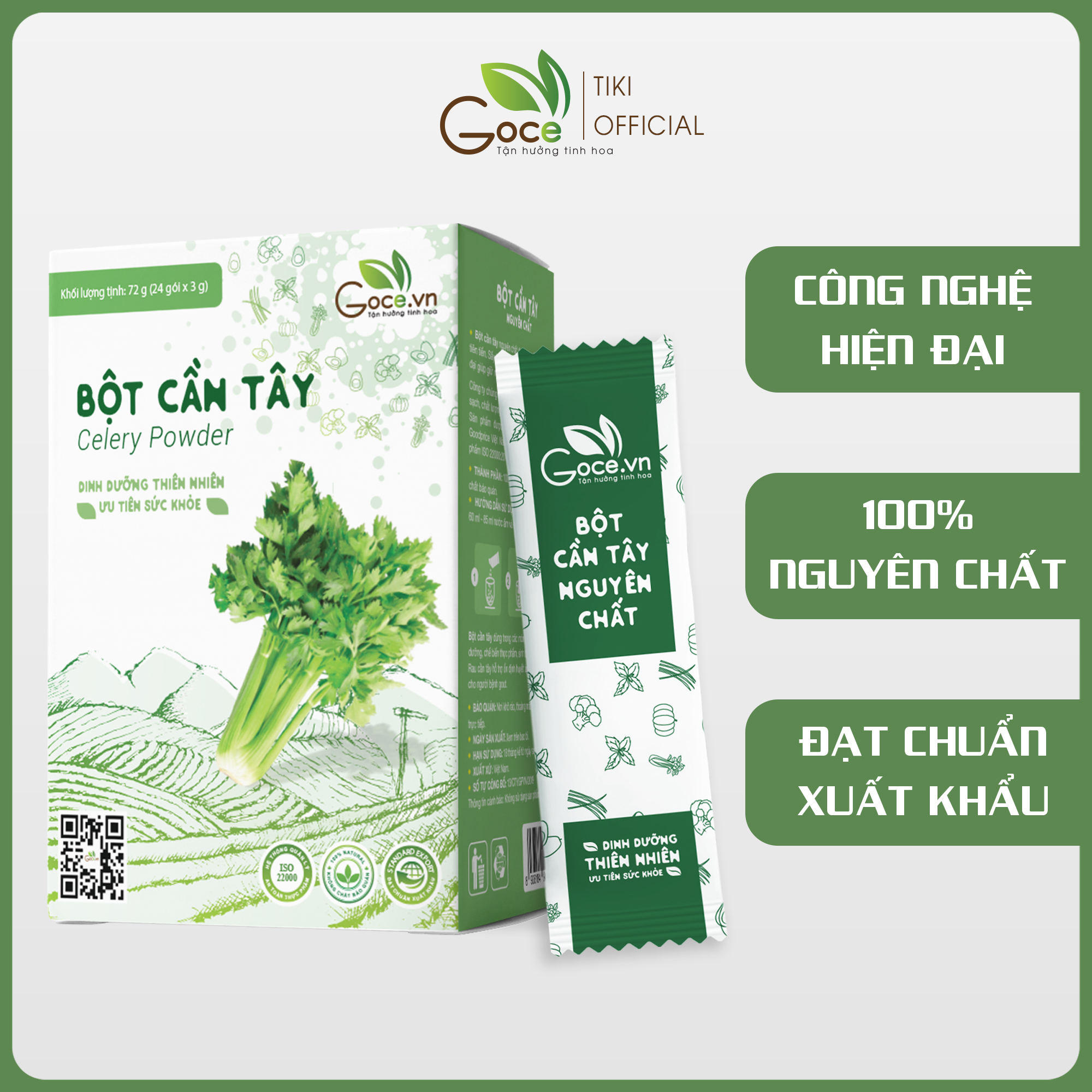 Bột cần tây nguyên chất Goce - 72g