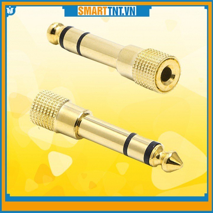 Jack đầu chuyển 3.5 ra 6.5 mạ vàng - Đầu chuyển cho tai nghe mic đàn Guitar điện new