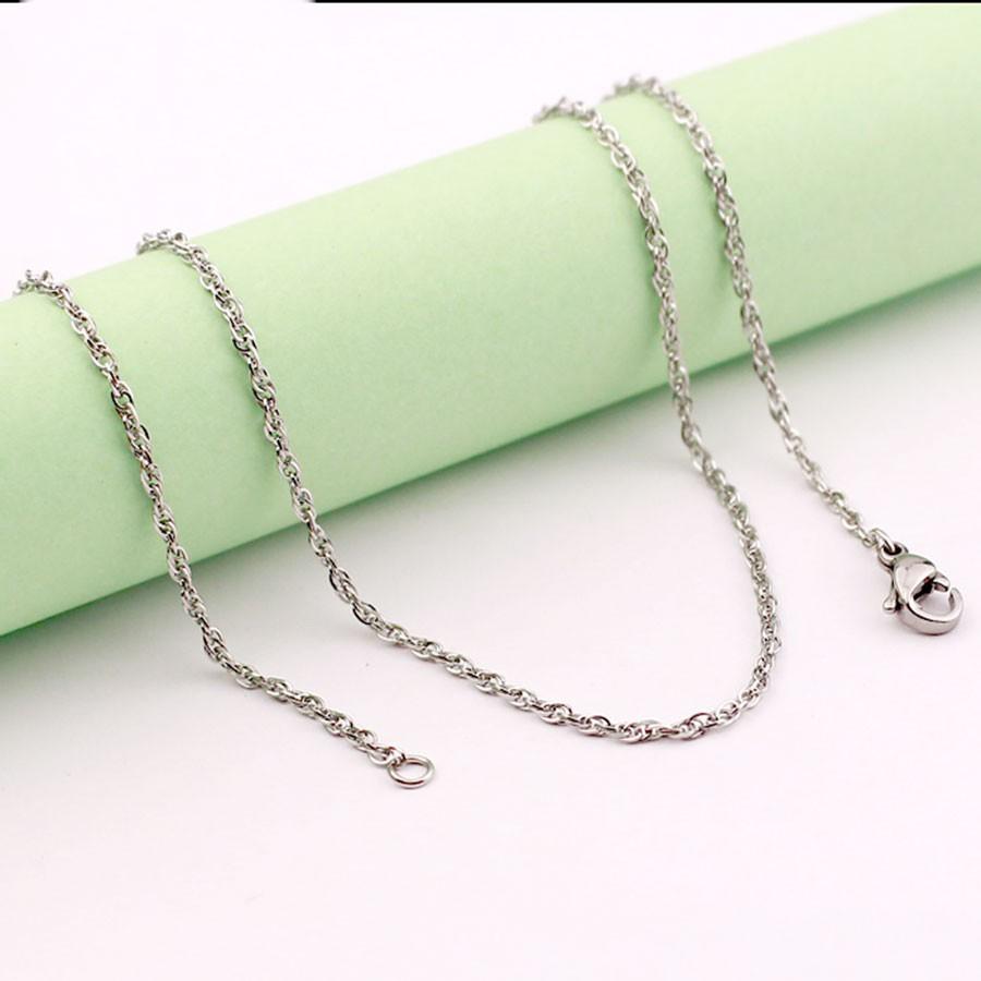 Dây chuyền bạc nữ kiểu lụa xoắn tròn độ dài 45cm chất liệu bạc 925 không xi mạ trang sức Bạc Quang Thản