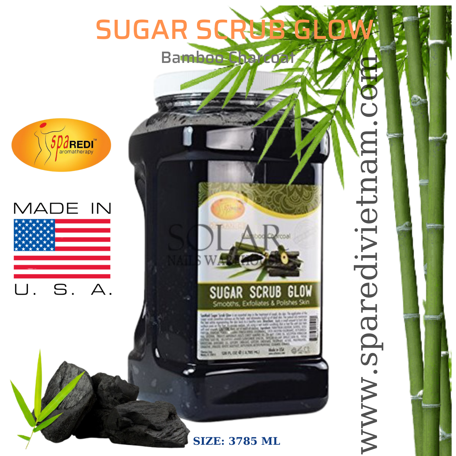 Đường tẩy tế bào chết Sugar Scrub mùi Than Tre 3785 ml