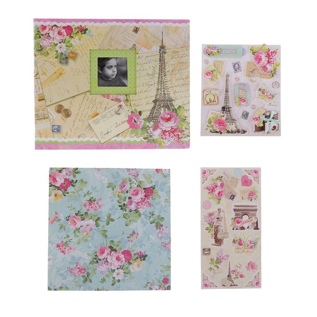 10 Page DIY Photo Album Handmade Travel Theme Family Memory Record Scrapbook