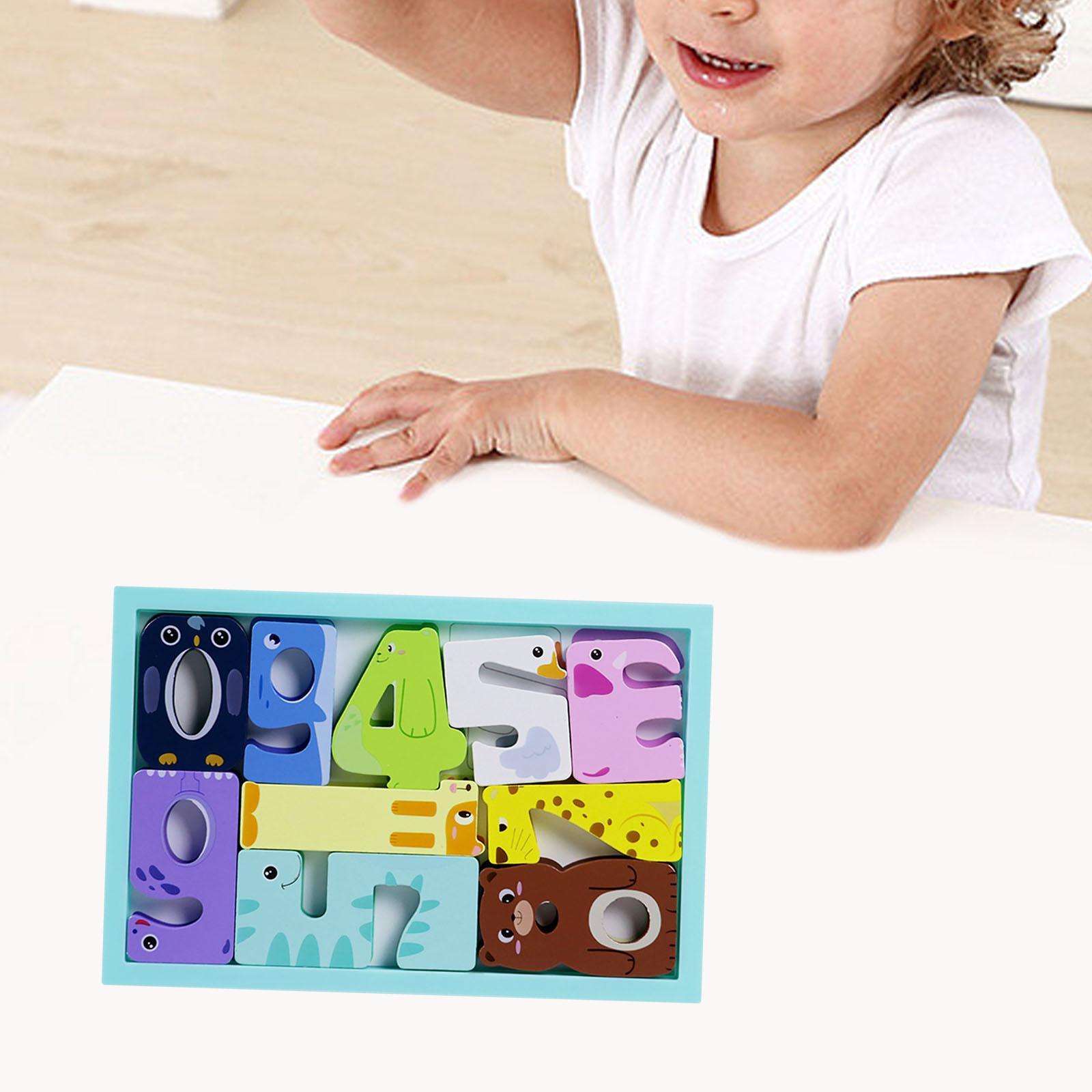 Puzzles Wooden Jigsaw Birthday Gifts Learning Sorting cartoon Baby