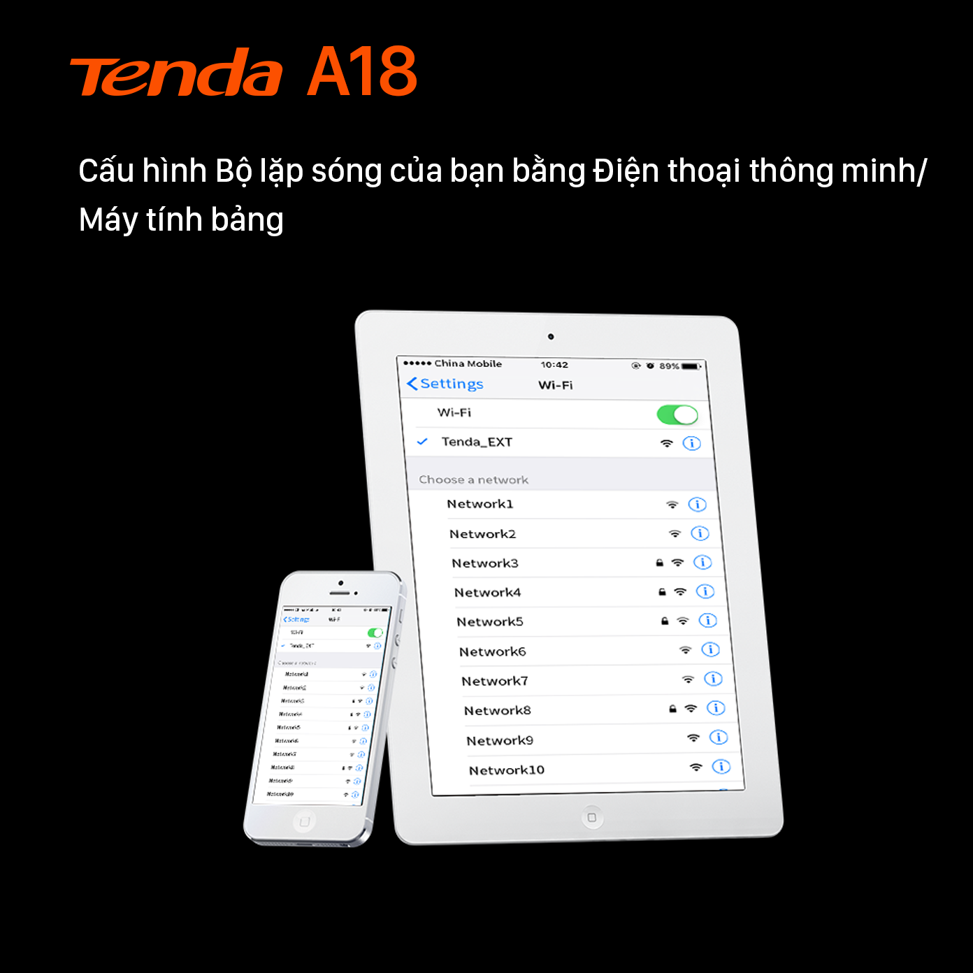 Tenda Bộ kích sóng Wifi A18 Chuẩn AC 1200Mbps - Hàng Chính Hãng