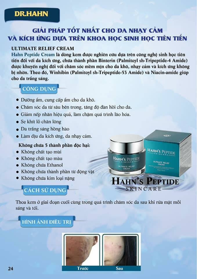 Kem phục hồi, tái tạo da HAHN’S PEPTIDE ultimate relief cream 50ml