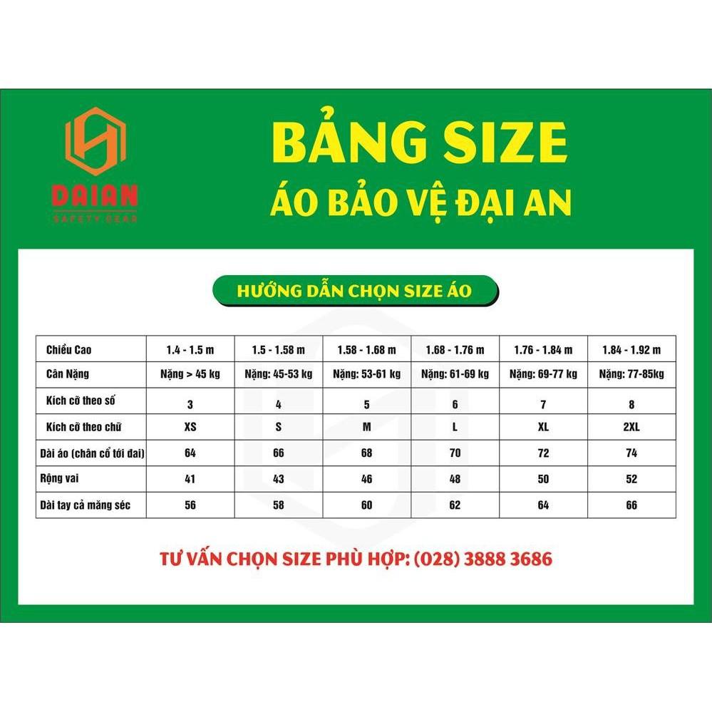 Áo bảo vệ màu xanh dương logo tay đủ size - chuẩn thông tư 08