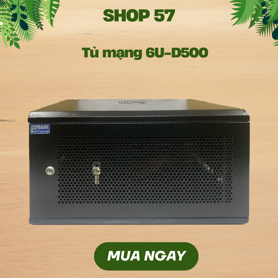 Tủ Mạng Treo Tường 06U D500 Famrack – Chính Hãng, Chuẩn Rack 19&quot;, Hàng Chất Lượng Cao