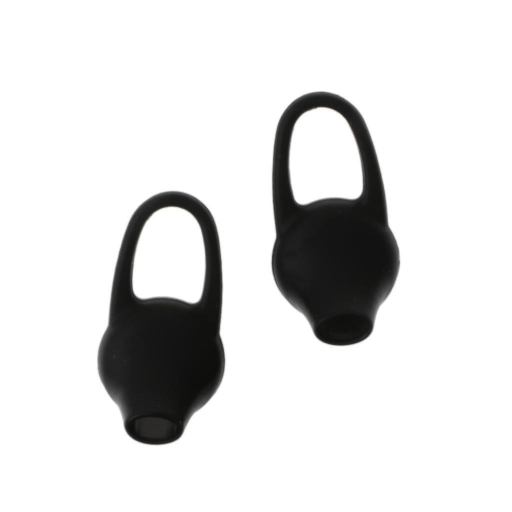 2X 1Pair Universal Silicone Earbuds Eartips Caps for Wireless Earphone Black