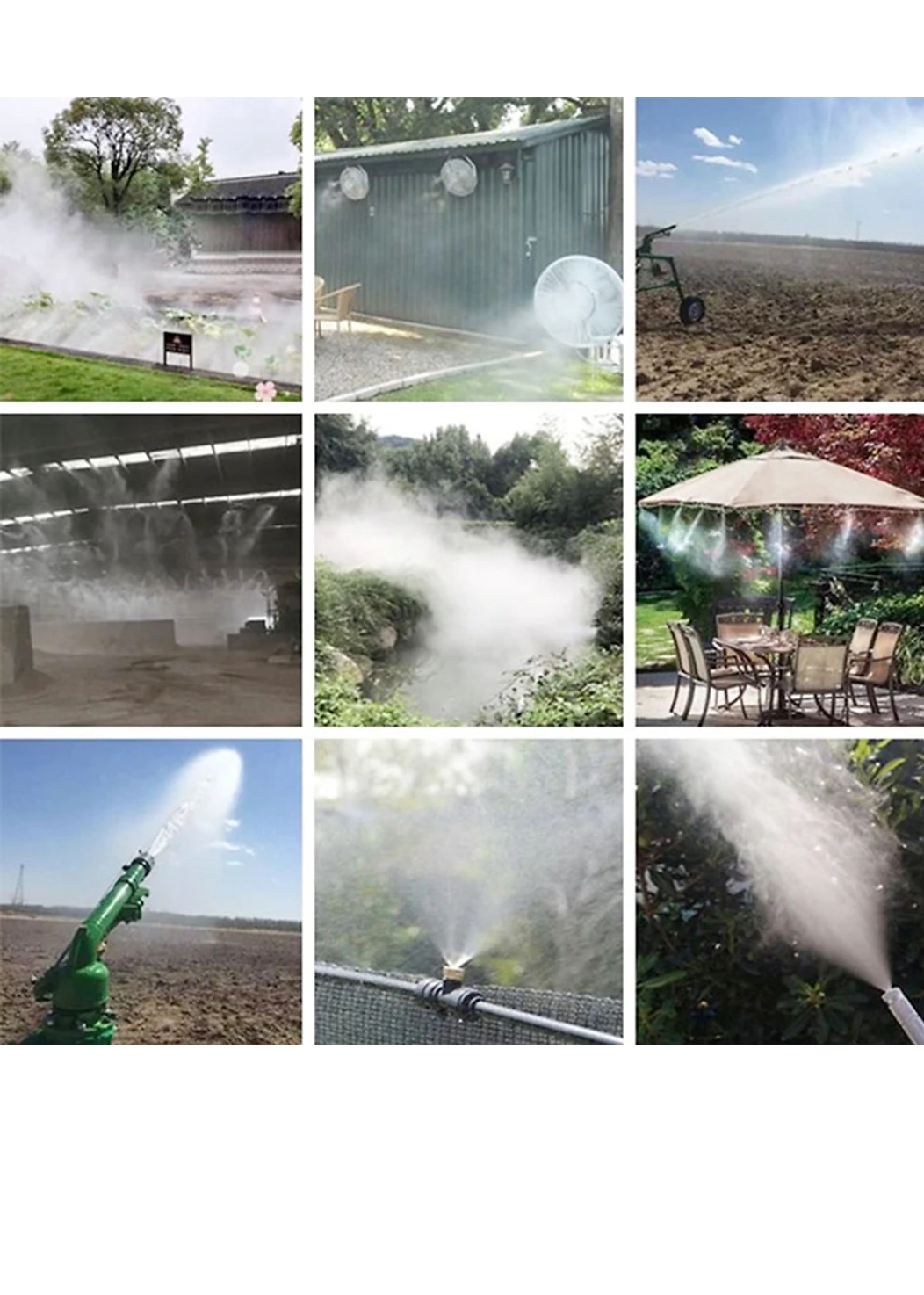 Bộ phun sương làm mát tưới lan 5 béc đồng đang được quán cà phê, nhà hàng, gia đình và hệ thống tưới