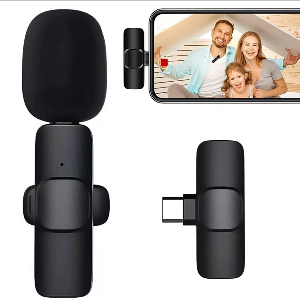 Vinetteam Micro thu âm cài áo không dây hỗ trợ quay tiktok, video, livestream có cả công type c và cổng cho aiphone - hàng chính hãng