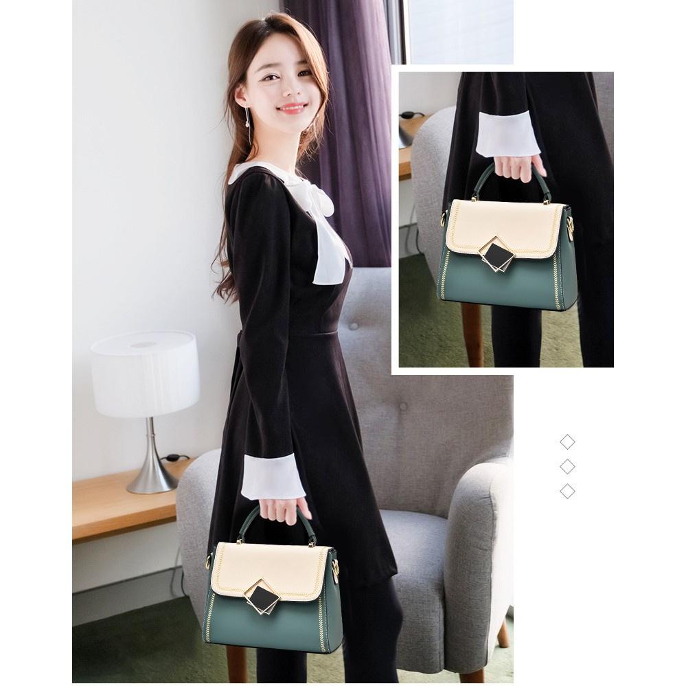 Túi xách nữ da mềm khóa thoi Hàn Quốc KT25 - Danfashion