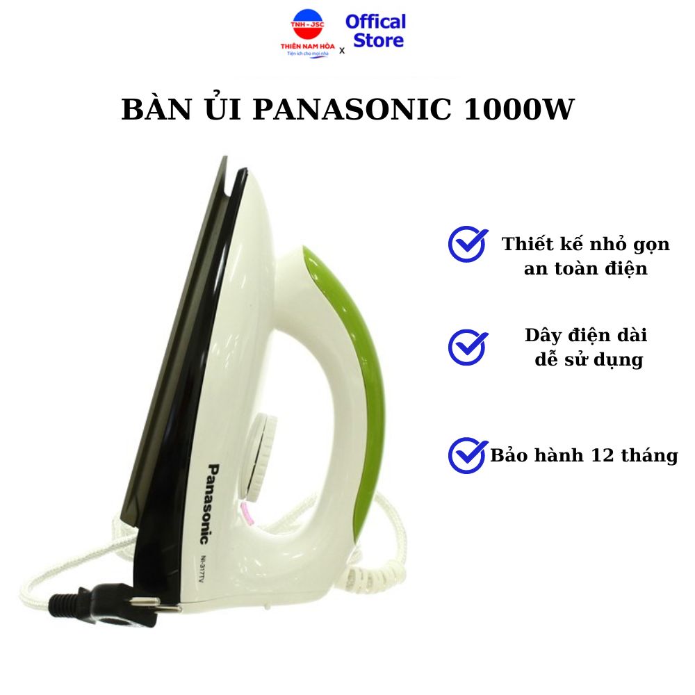 Bàn ủi Panasonic NI-317TXRA công suất 1000W, đế chống dính - Hàng chính hãng