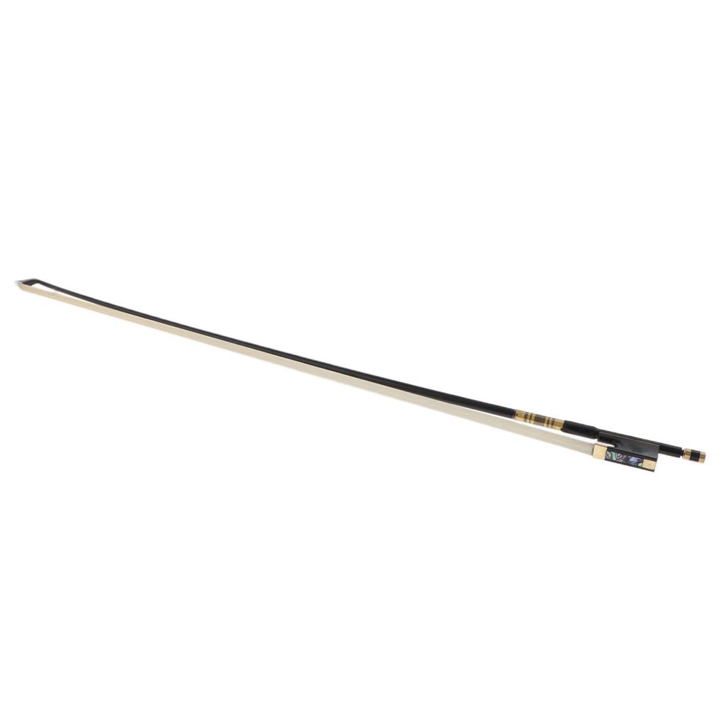 Violin Bow, 4/4 Violin Bow Violin Bow Carbon Fiber Round Stick Ebony Frog Mongolia Horsehair