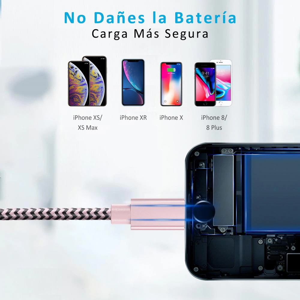 Dây cáp sạc nhanh iPhone / iPad dài 100cm CHOETECH IP0012 cho iPhone / iPad hỗ trợ sạc nhanh (Dòng điện 2.1A, dây dù chống đứt, Fast Charging Cable) - Hàng chính hãng