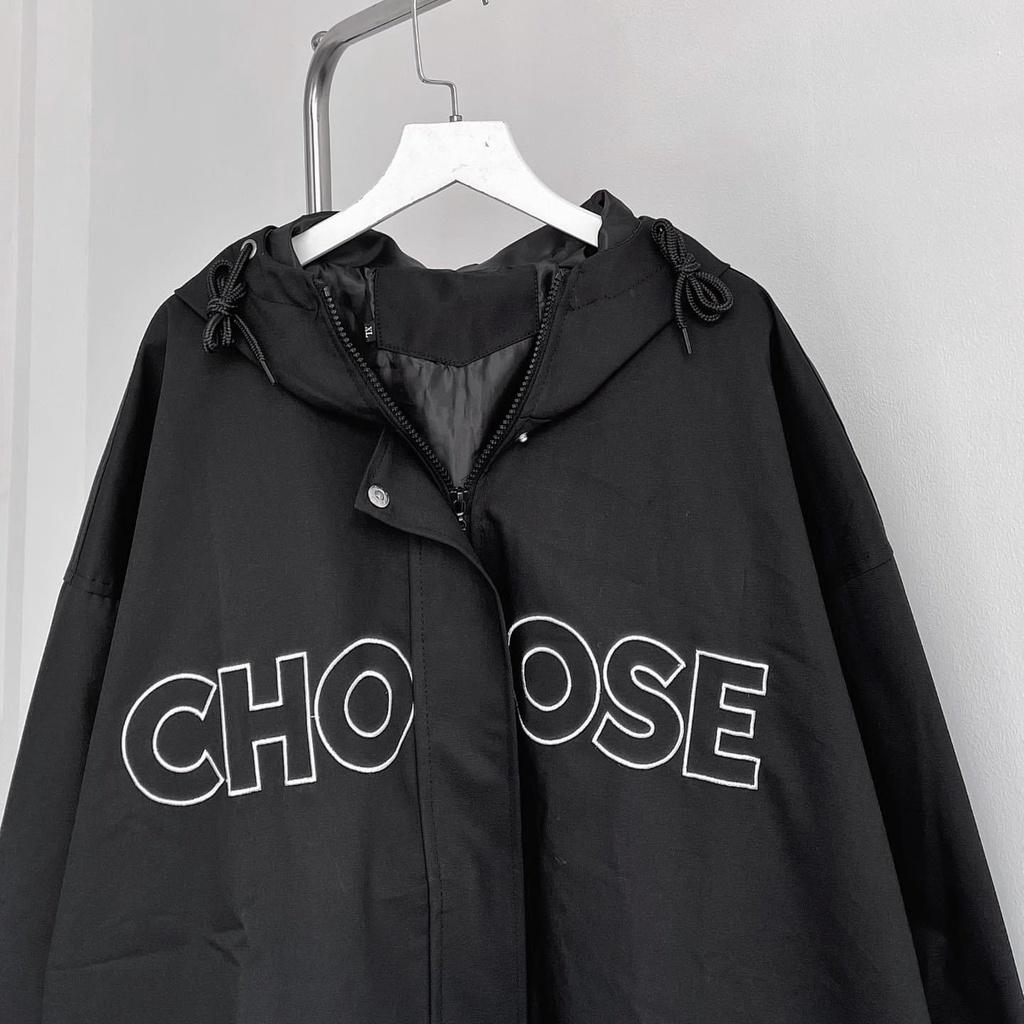 Áo khoác ngoài CHOOSE form rộng unisex nam nữ - chất vải kaki lót dù dày dặn 2 lớp - SHOP MAYLAN