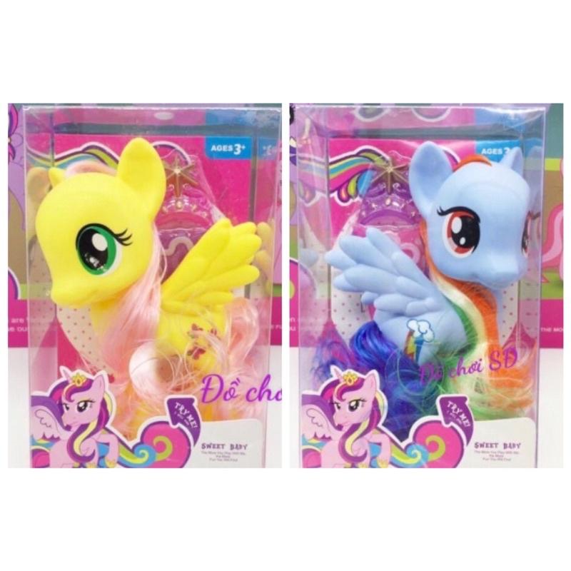 Mô hình ngựa pony - xanh dương và vàng