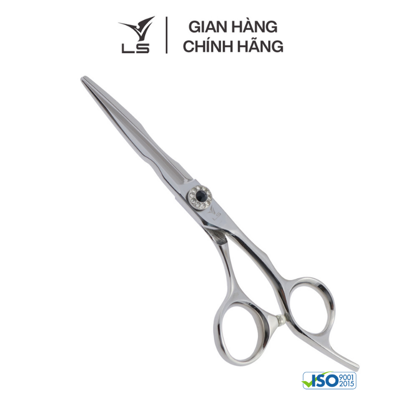 Kéo cắt tóc LS lưỡi thẳng quai offset vênh đỡ ngón cố định FA13/5.5