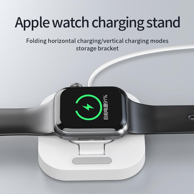 Bộ sạc không dây từ tính mini di động cho iWatch 8 7 6 SE 5 4 3 2 1 Trạm thanh tích sạc nhanh có thể gập lại cho Apple Watch Series