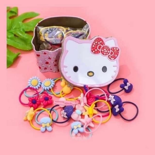 Hộp buộc tóc kitty cho bé gái