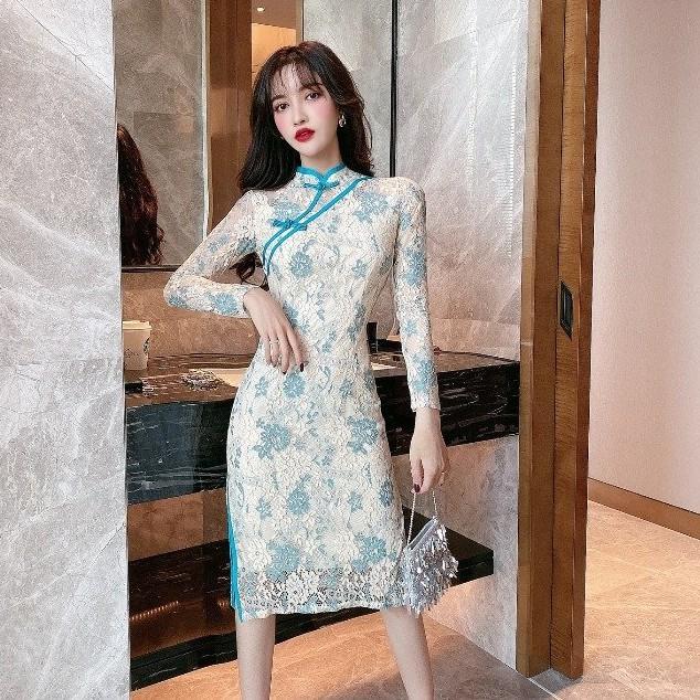 Đầm Midi Đi Chơi LABELLE Trắng Hoạ Tiết SX14