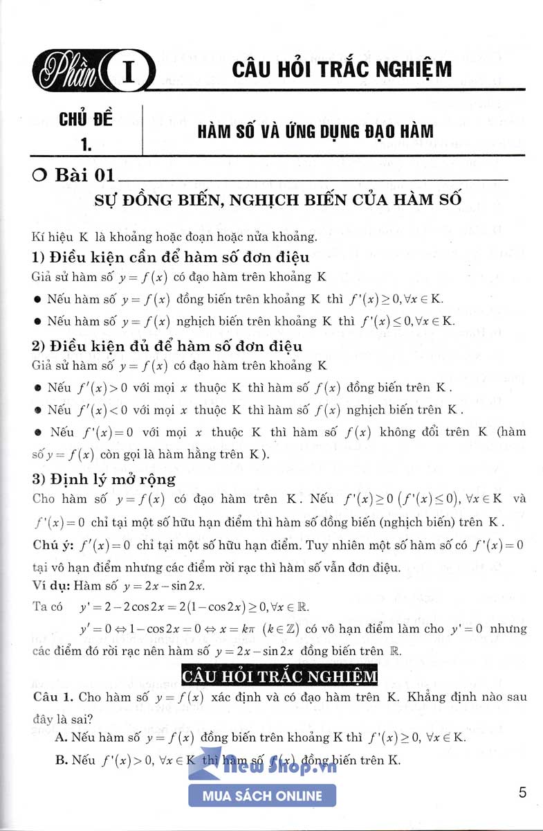 Câu Hỏi Và Bài Tập Trắc Nghiệm Toán 12 (Tái Bản)