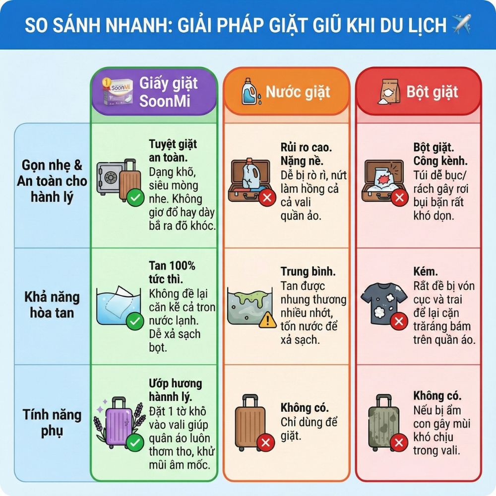 Nước Giặt Cô Đặc SoonMi Hương Lavender - Công Nghệ Giặt Tẩy Thế Hệ Mới (Hộp 30 Tờ) - hàng chính hãng