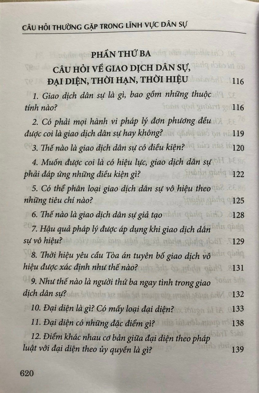 Câu hỏi thường gặp trong lĩnh vực dân sự