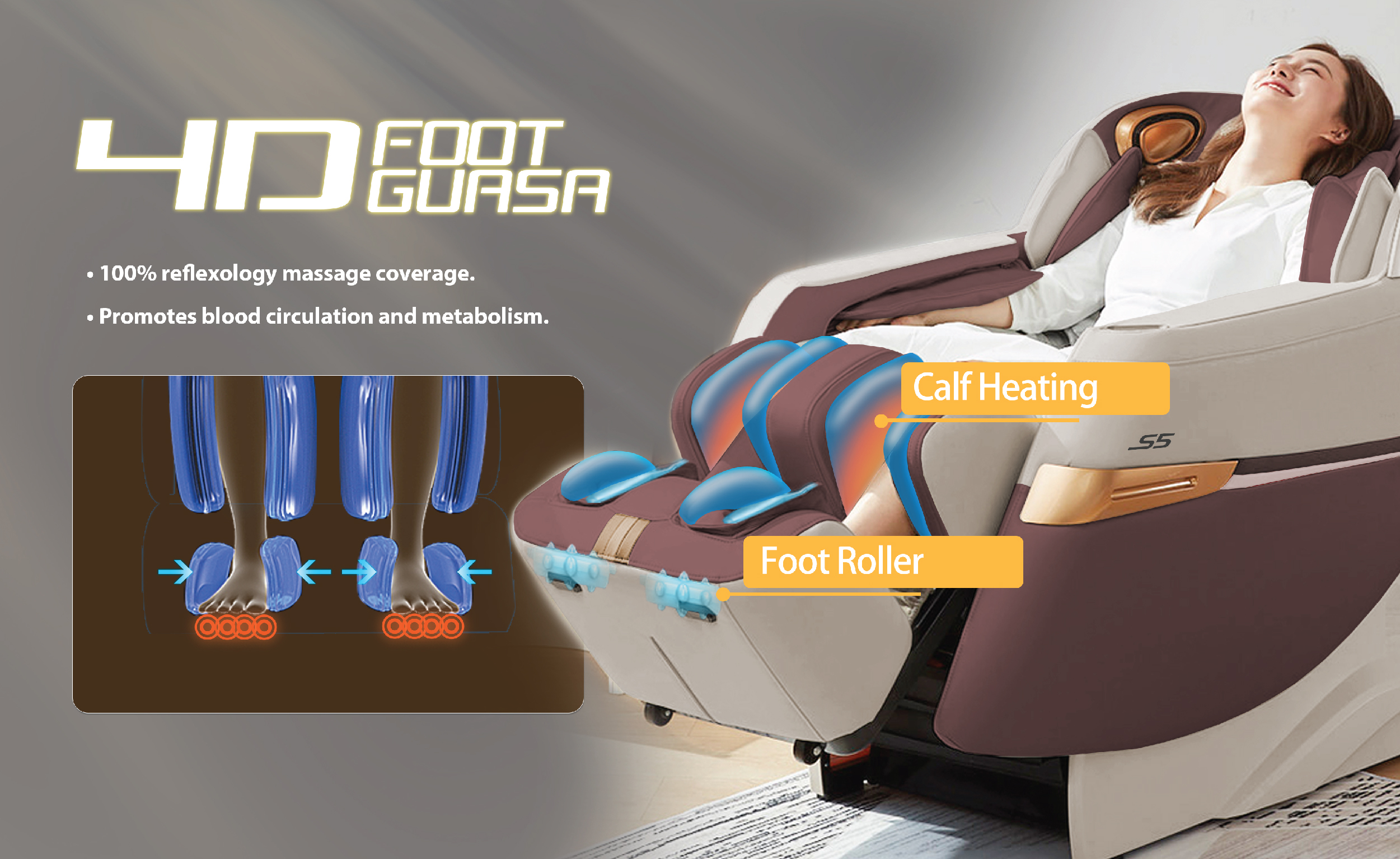 Ghế Massage Toàn Thân S5 SuperChair | 3 năm bảo hành chính hãng