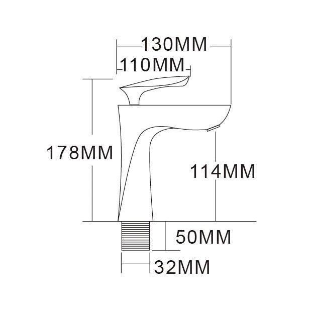 VÒI LAVABO THÂN CAO 20CM MẠ MÀU VÀNG