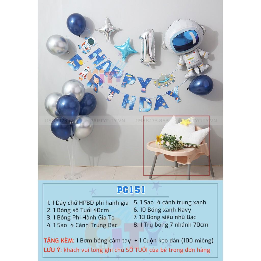 Set bóng sinh nhật cho bé trai bé gái chữ happy birthday chủ đề đáng yêu kèm phụ kiện trang trí sinh nhật tại nhà