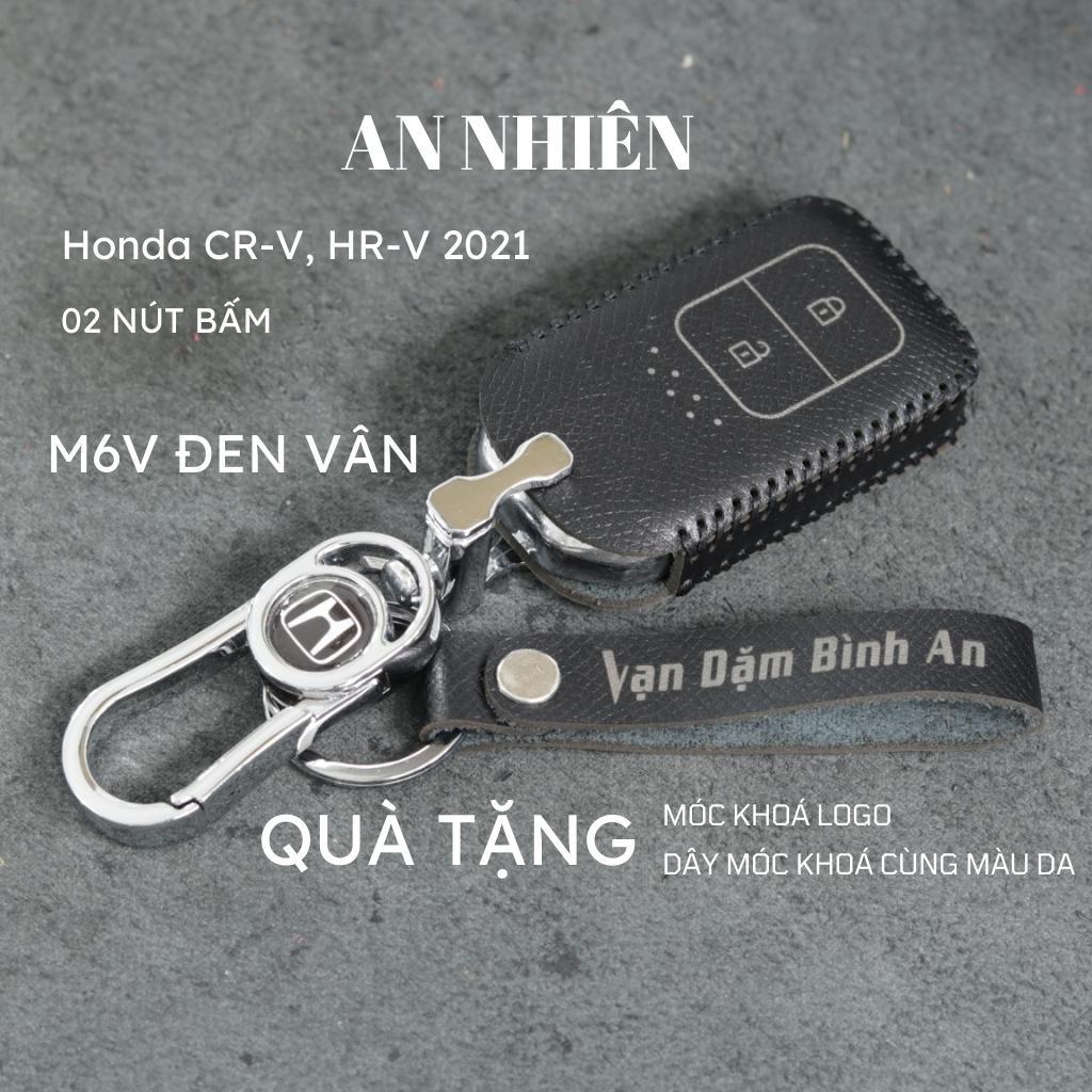 Bọc chìa khoá HRV, CRV 2 nút bấm, Bao da dành cho, ốp chìa khoá da bò, nhiều màu, khâu thủ công