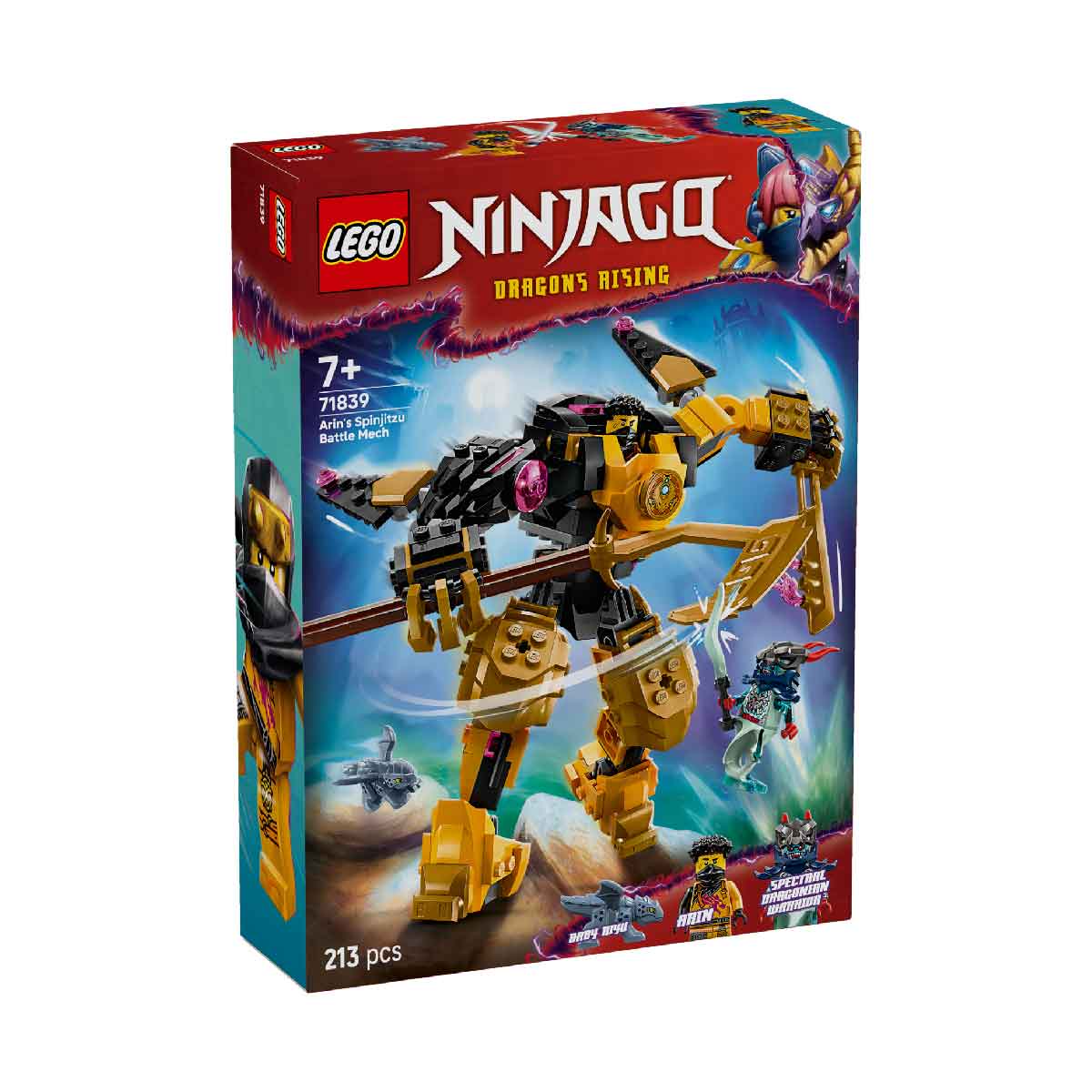 Đồ Chơi Lắp Ráp Chiến Giáp Spinjitzu Của Arin LEGO NINJAGO 71839 (213 chi tiết)
