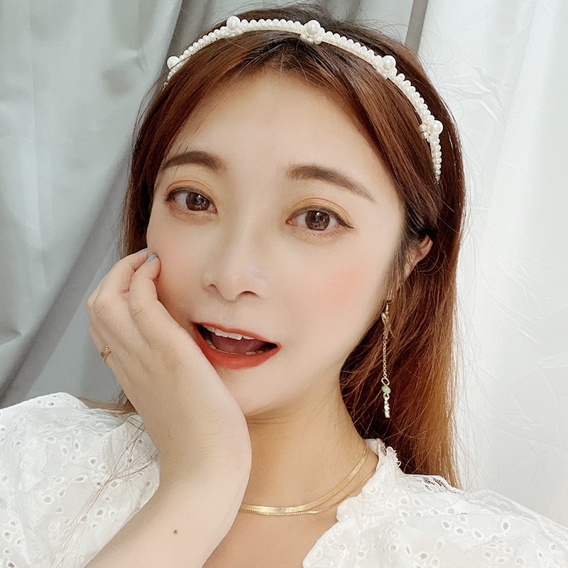 Băng Đô Cài Tóc Đính Ngọc Trai Thời Trang