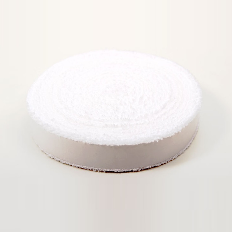 Quấn cán vải cầu lông, cuốn cán tennis - 1 CUỘN - TRẮNG chất liệu thoáng khí, thoát mồ hôi, mềm mại - POKI - Trắng