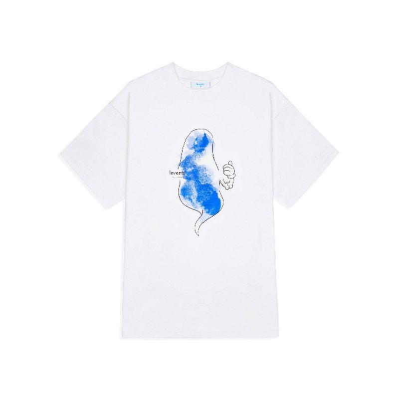 Áo thun unisex tay lỡ CHUBBY GHOST dạ quang đầy đủ tag cổ tag tay Hany shop