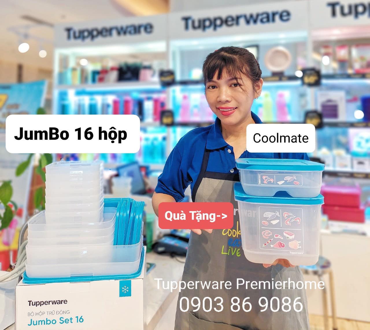 Bộ Hộp Trữ Đông Freezermate Jumbo Set 16 + Quà Tặng 1 Bộ Trữ Mát Cool Mate