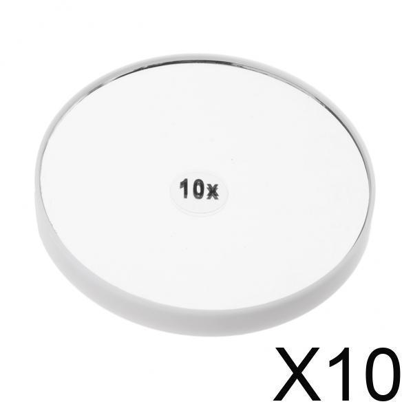 10xTravel Wall Suction Mirror 10x Magnifying for Makeup Cosmetic Bedroom Mirror White